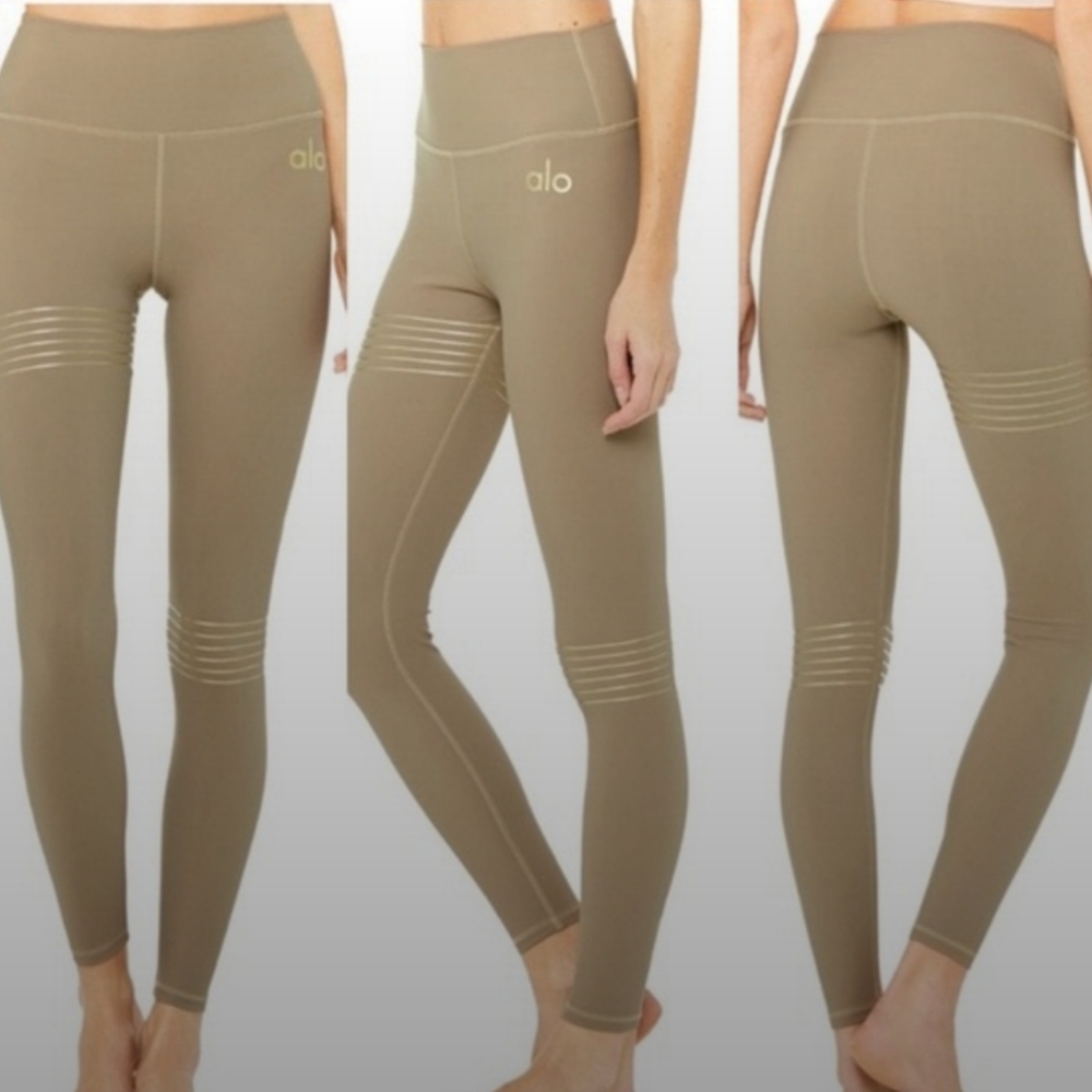 Alo Yoga Slay Time Vapor Leggings - sz XS - Gravel
